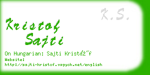 kristof sajti business card